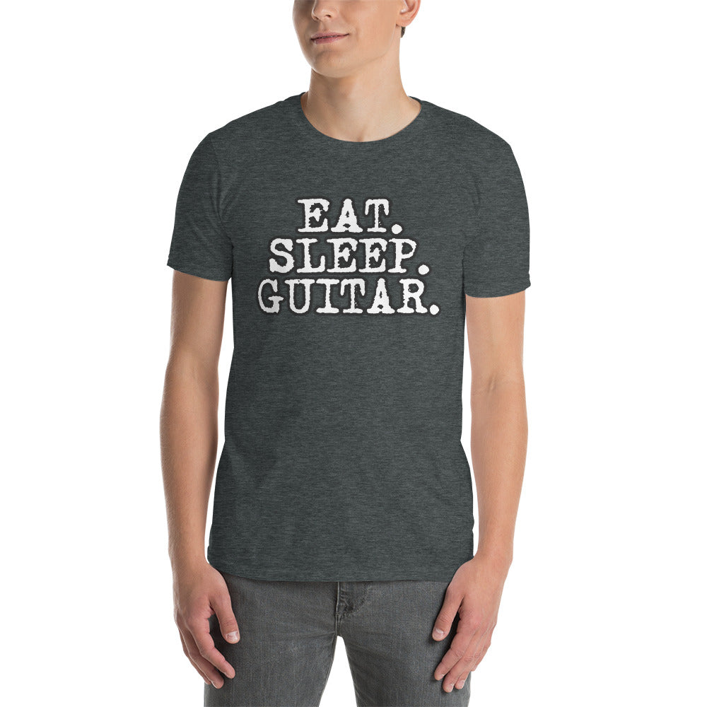 Guitar Please "Eat. Sleep. Guitar." Short-Sleeve Unisex T-Shirt