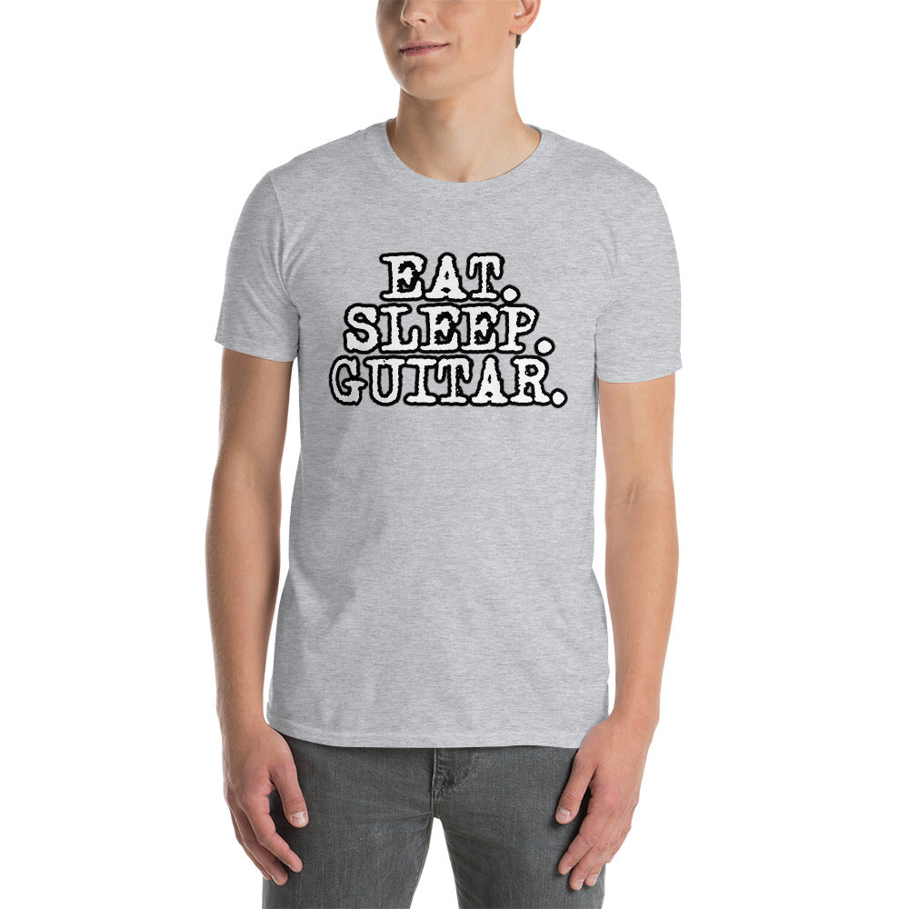 Guitar Please "Eat. Sleep. Guitar." Short-Sleeve Unisex T-Shirt