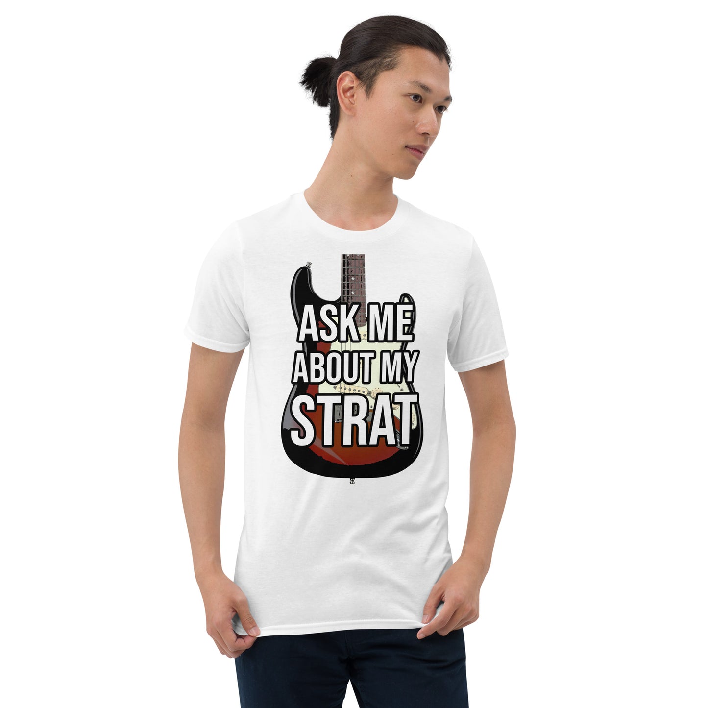 Guitar Please "Ask Me About My Strat" Short-Sleeve Unisex T-Shirt