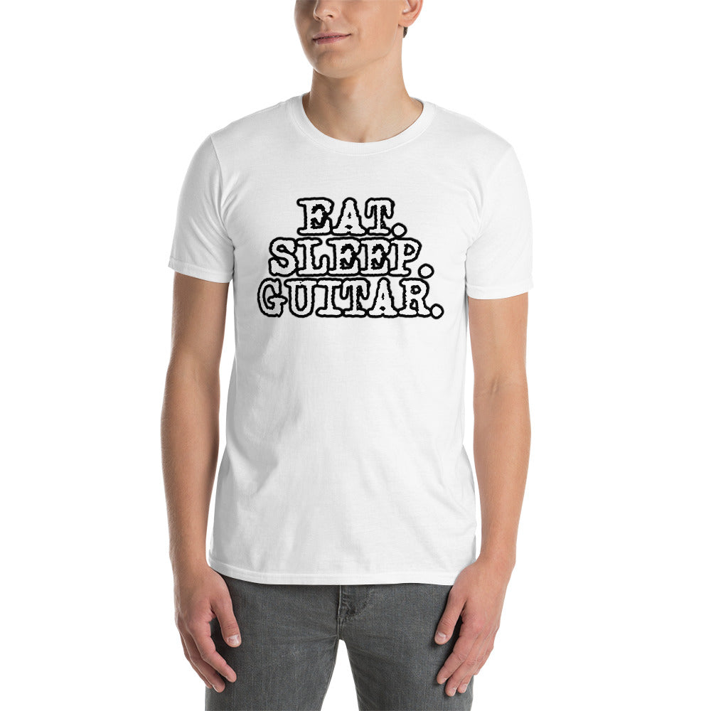 Guitar Please "Eat. Sleep. Guitar." Short-Sleeve Unisex T-Shirt