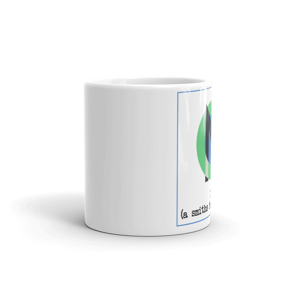 White glossy mug
