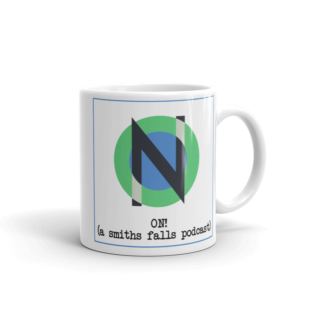 White glossy mug