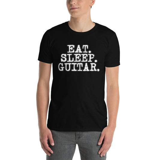 Guitar Please "Eat. Sleep. Guitar." Short-Sleeve Unisex T-Shirt