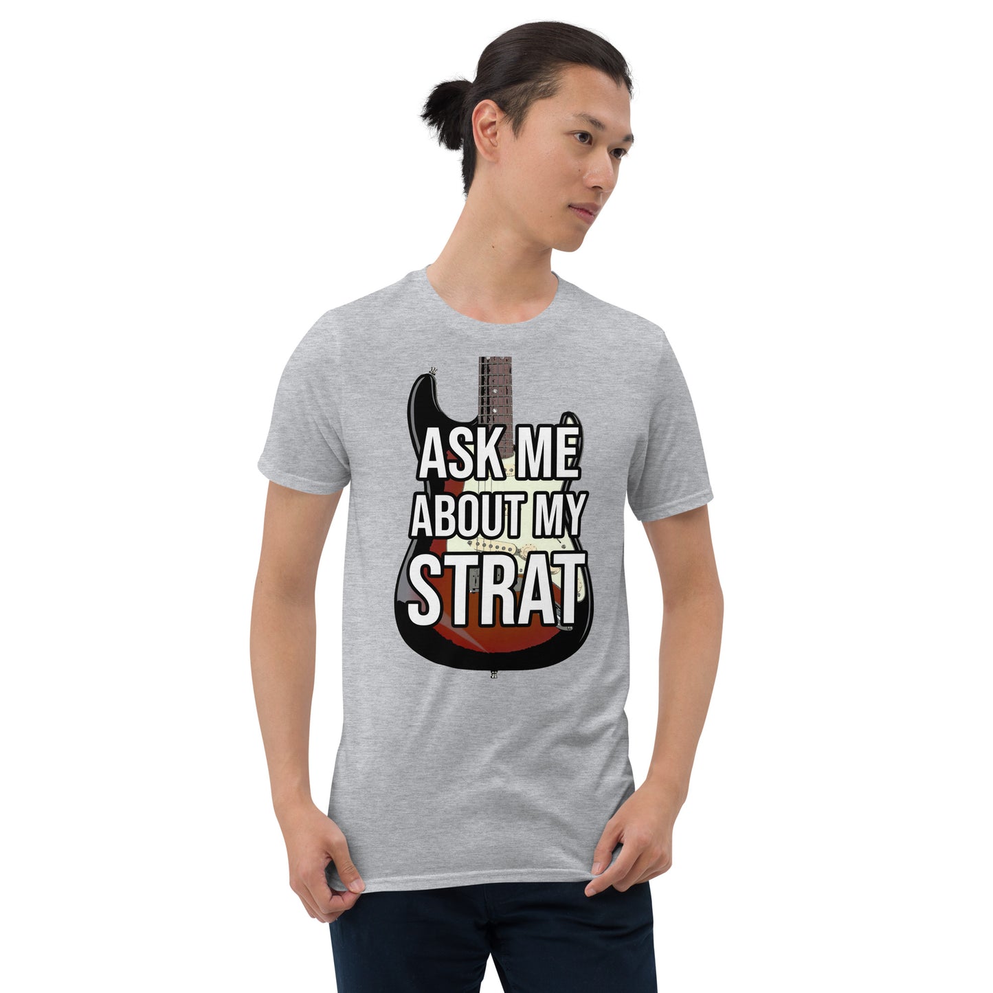 Guitar Please "Ask Me About My Strat" Short-Sleeve Unisex T-Shirt